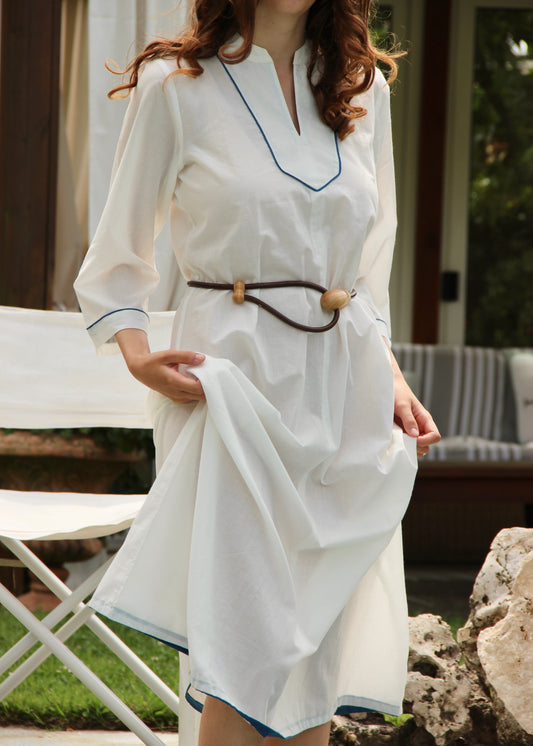 Argentario Beach Dress - White - IGI AMA