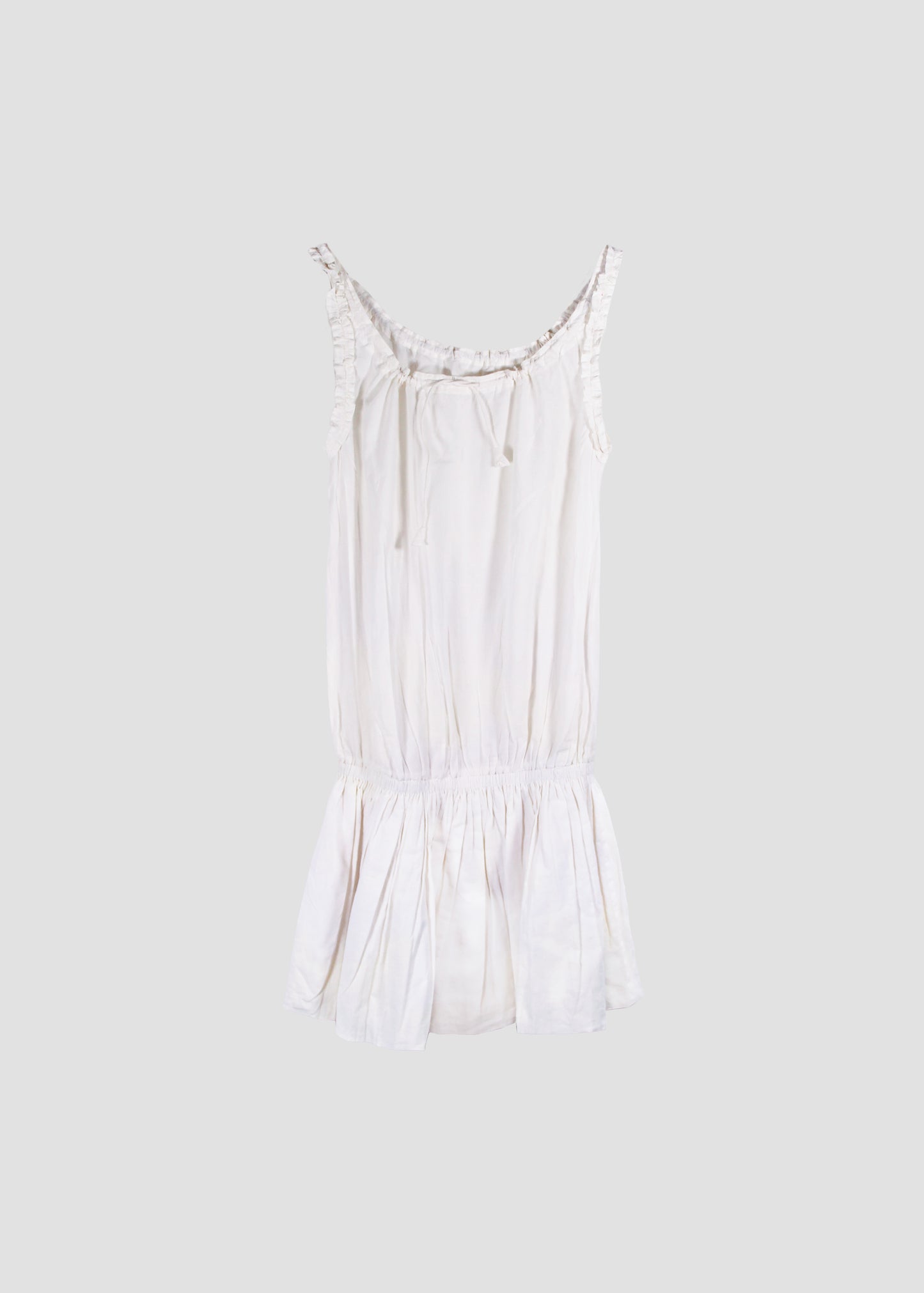 Copricostume donna Santa Margherita Dress white in 100% cotone con elastico in vita e design leggero bianco, stile boho chic estivo, taglia unica.