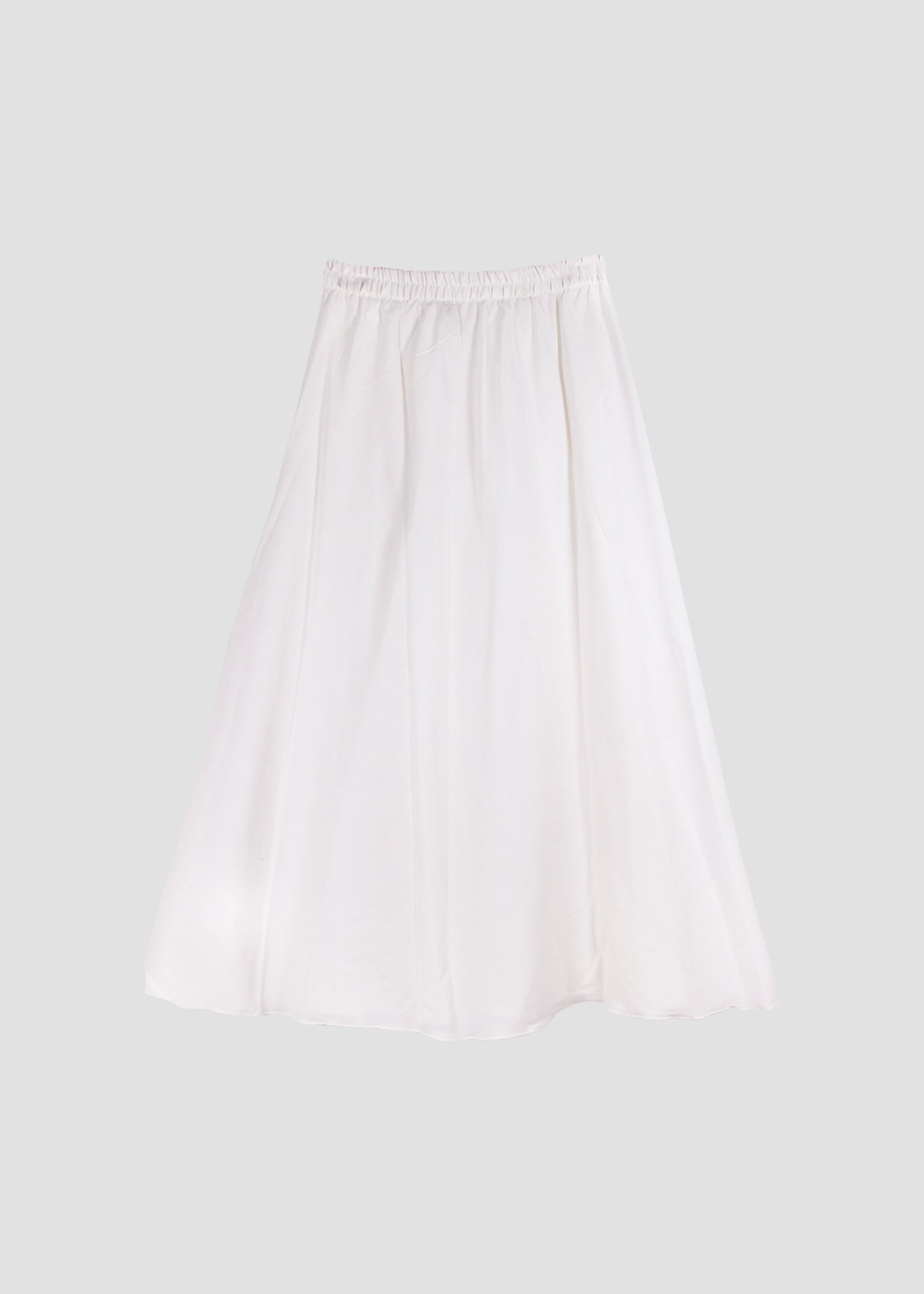 Gonna donna Vulcano Skirt white in 100% cotone con design lungo bianco e vita elasticizzata, stile boho chic estivo e versatile, taglia S/M.