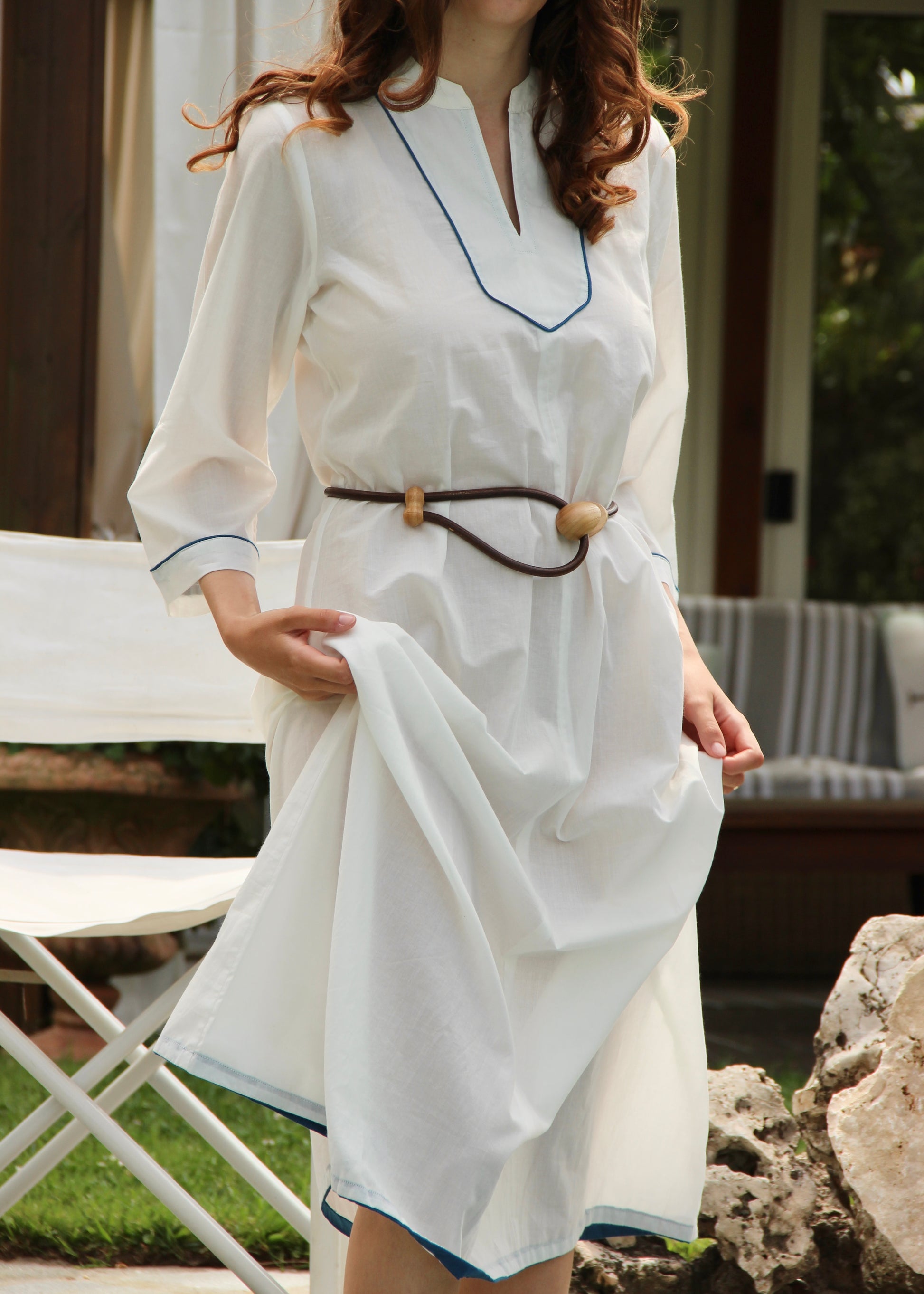 Argentario Beach Dress - White - IGI AMA