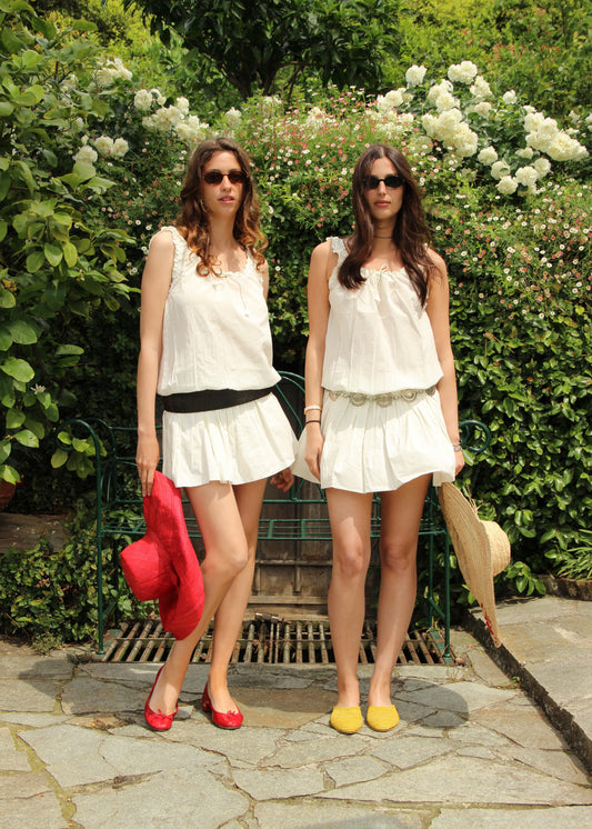 Copricostume donna Santa Margherita Dress white in 100% cotone con elastico in vita e design leggero bianco, stile boho chic estivo, taglia unica.