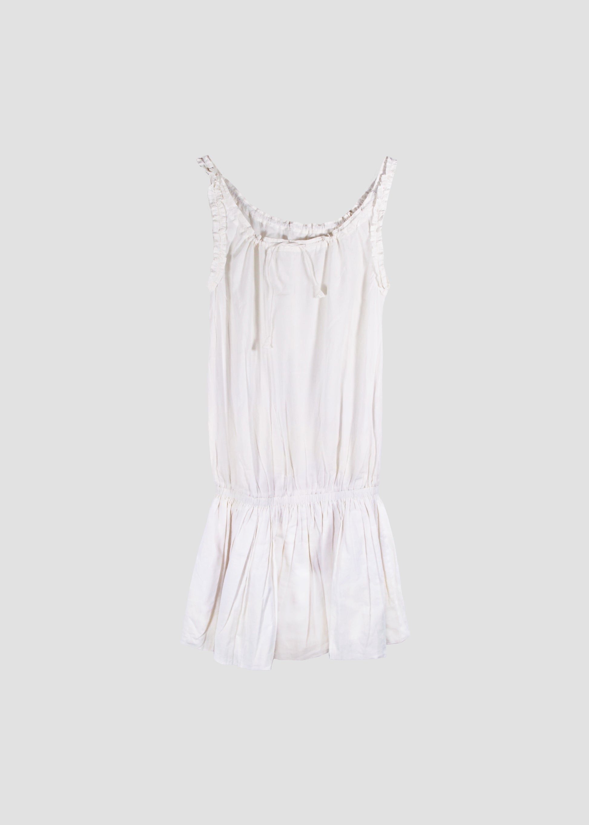 Copricostume donna Santa Margherita Dress white in 100% cotone con elastico in vita e design leggero bianco, stile boho chic estivo, taglia unica.