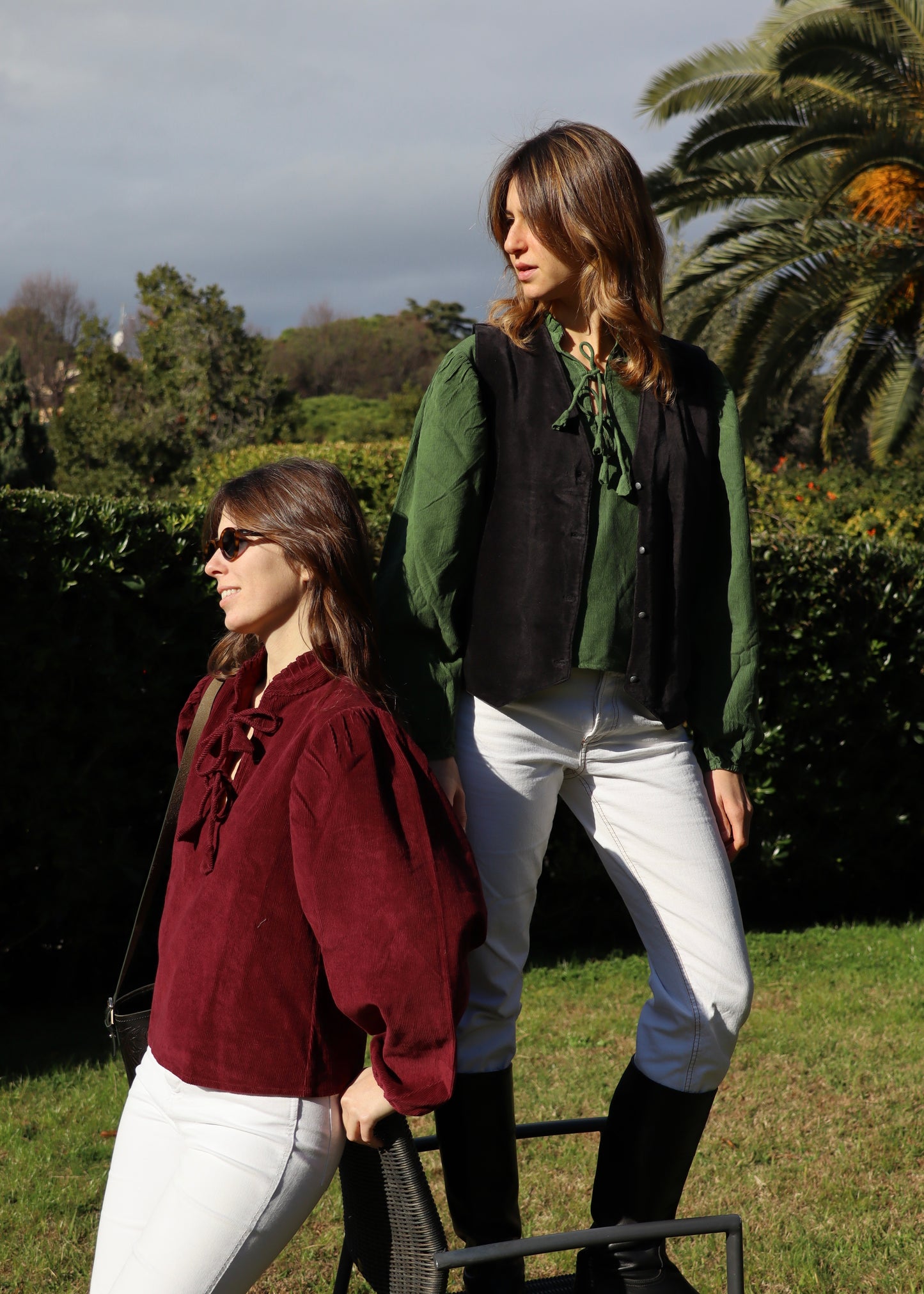 Anna Lace Shirt - Bordeaux